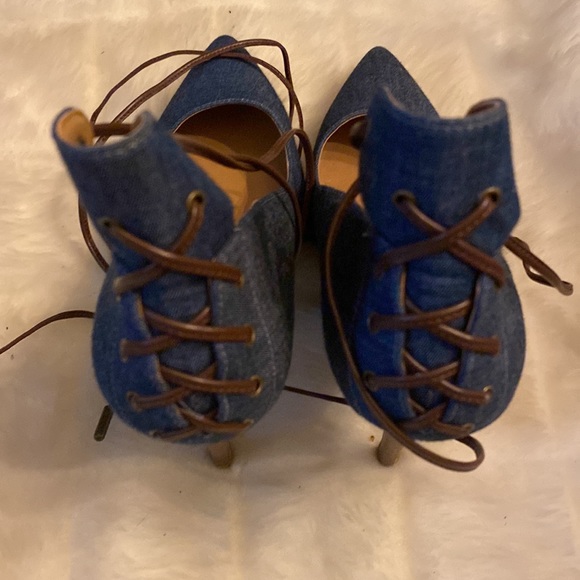 Nine West elegant denim  heels 👠 - Picture 4 of 8